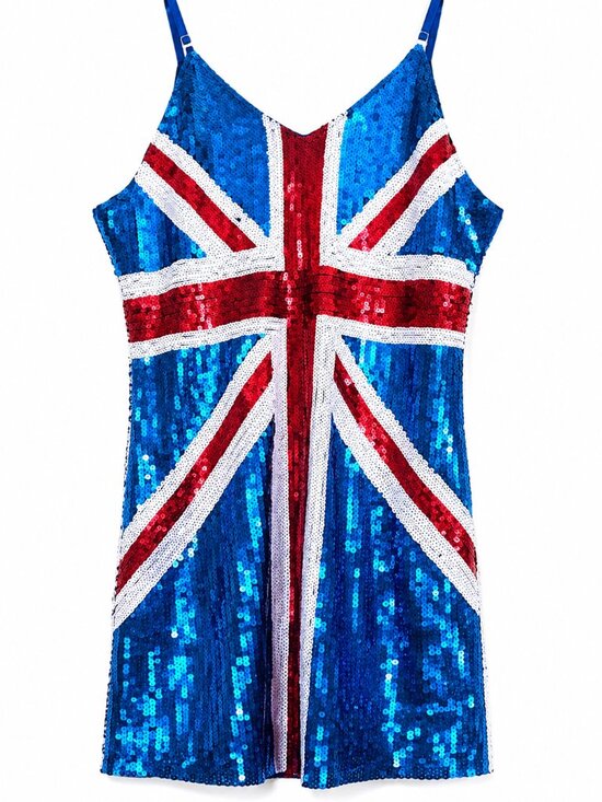 Jerry Beck Dresses & Skirts - Union Jack British Flag Sequin Dress. EXCELLENT COND. Size M